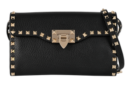 Rockstud Crossbody, Leather, Black, MII, DB, 3*